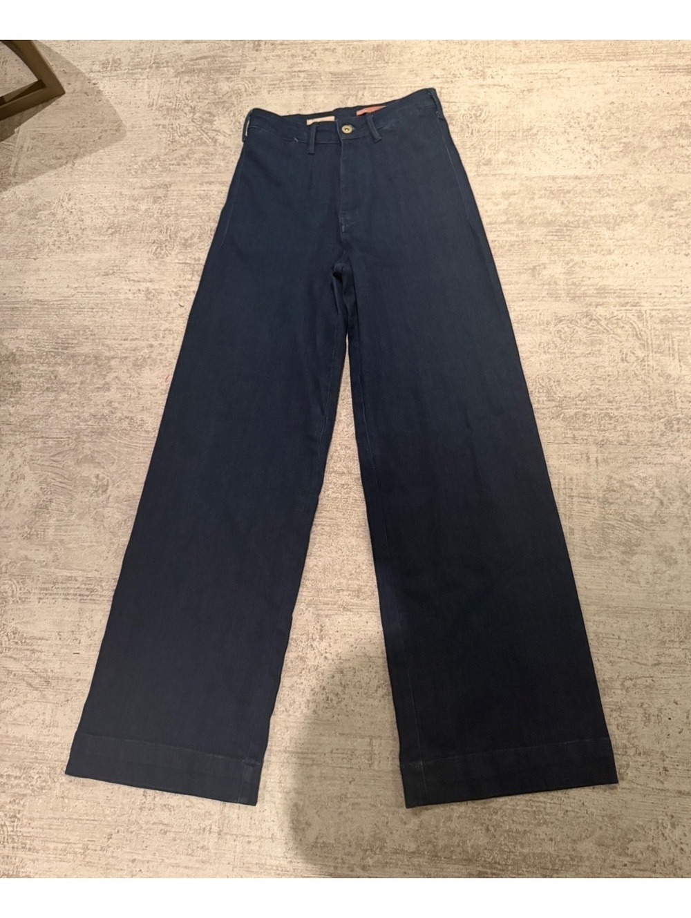 Pilcro Skipper High Rise Wide Leg stretch dark denim 25